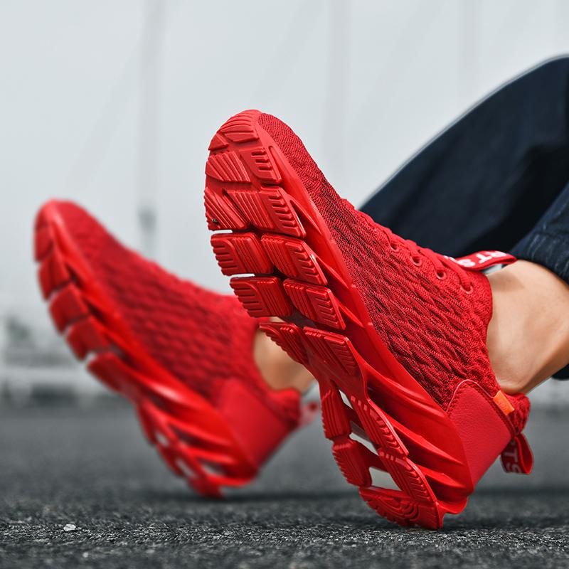Shock Absorbing Anti Slip Wear Resistant Fashionable Flying Woven Sports Leisure Trendy Running Shoes Size 36 47