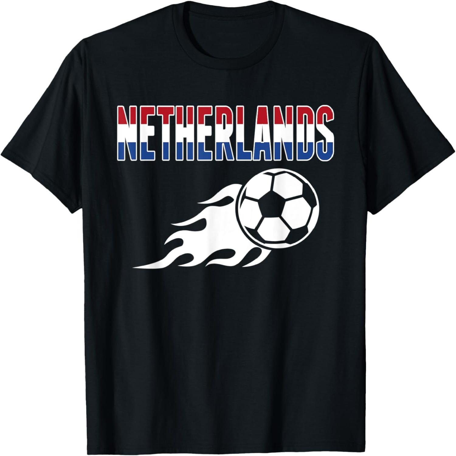 Netherlands Soccer Fans Jersey - Dutch Flag Football Lovers T-Shirt S