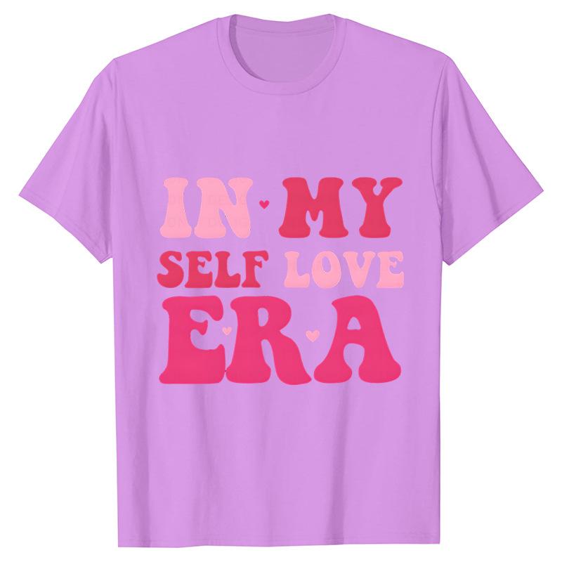 Funny Valentine Printed Couple's Versatile Casual Top Fashion High Street T-Shirts Women’s