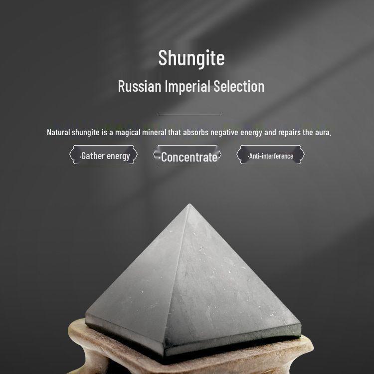 

Shungite Pyramid: EMF Reducing Ornament 30mm 22g