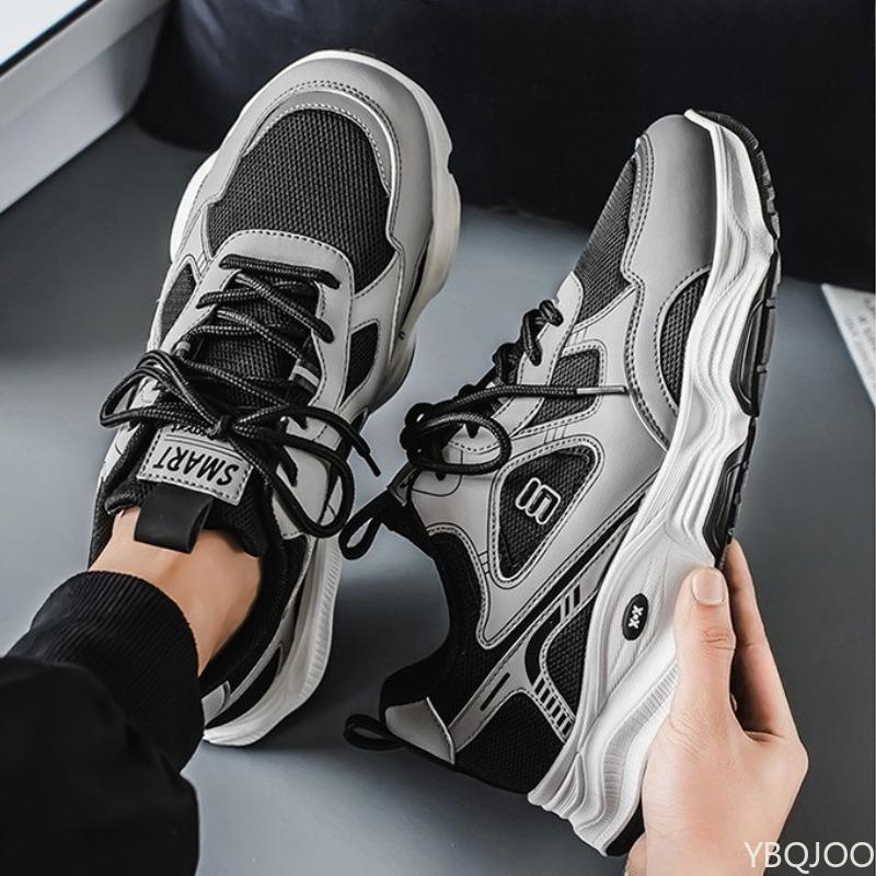 Fashion Men's spring summer new breathable mesh comfortable shoes men's sports trendy versatile thick soled casual shoes