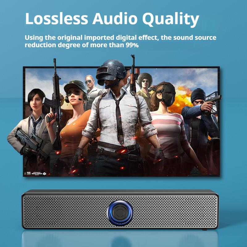 Mini Portable Subwoofer Bass Cool Light Wired Bluetooth Speaker Surround Sound Family Party Karaoke Speakers For Cellphne/PC/TV