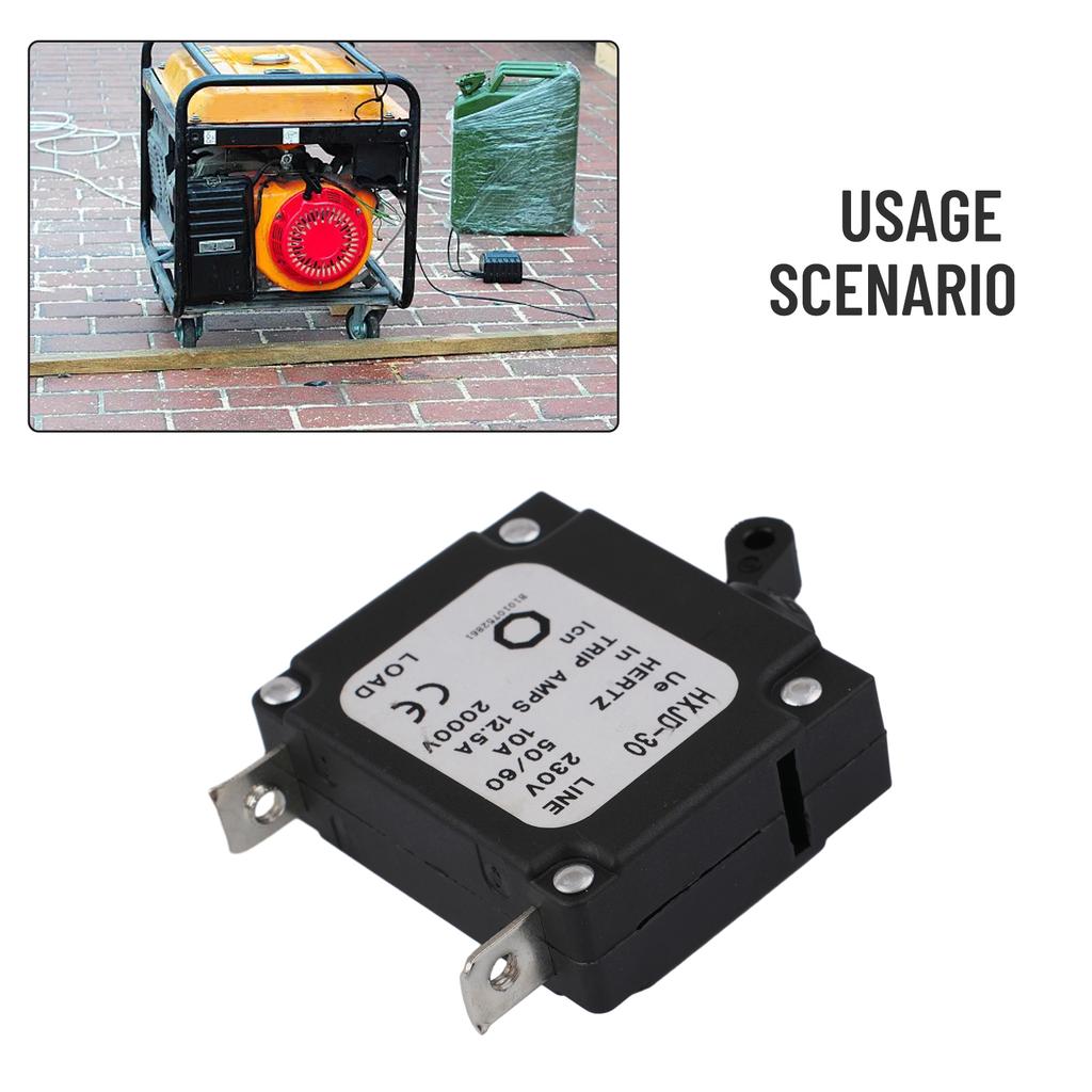 1pc AC230V 10A Generator Circuit Breaker For 168F/170F/ 2KW-3KW 3-phase Engine Generator Equipment Protector