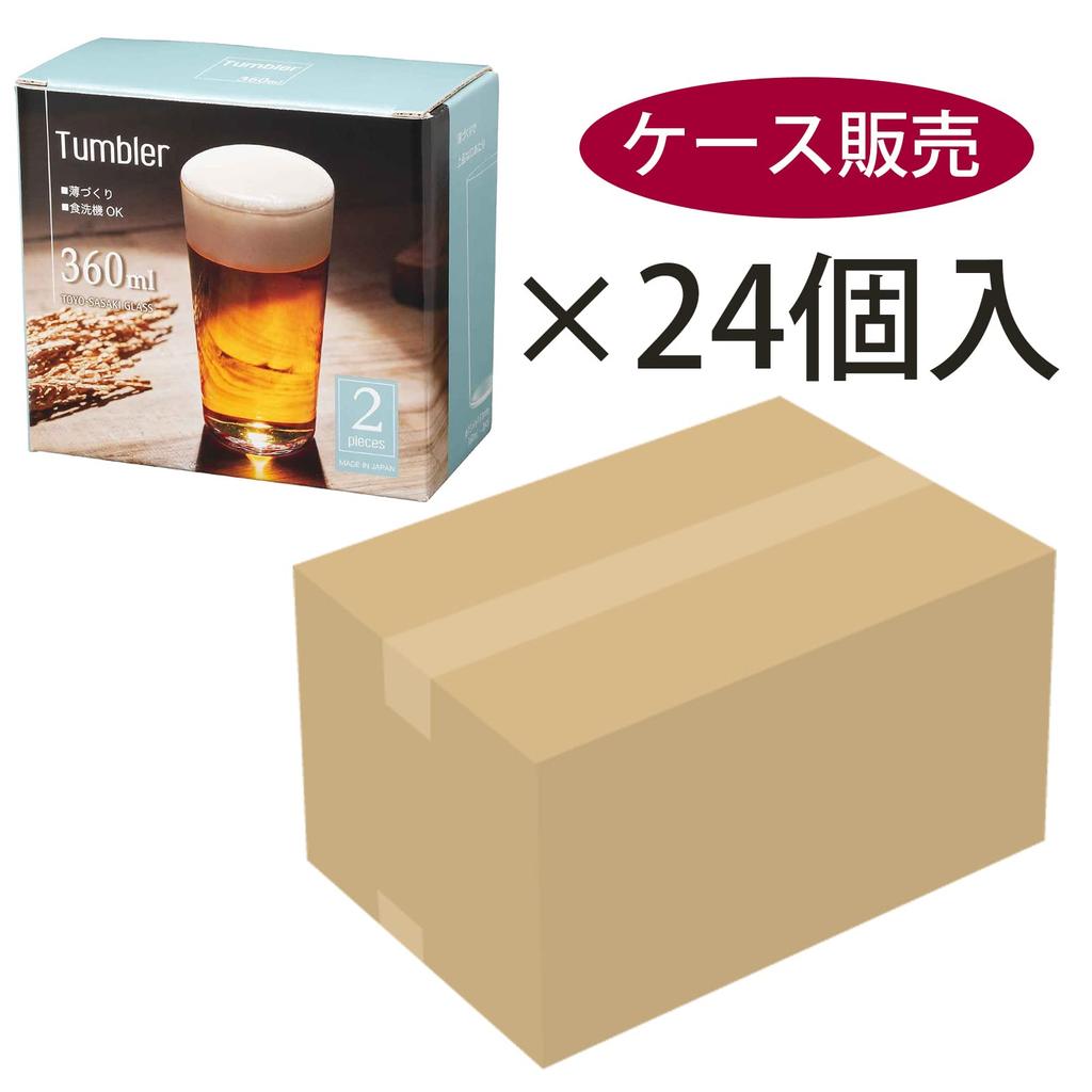 Toyo Sasaki Glass Tumbler Glass Thin Glass Set Tumbler Set 360ml Set of 24 Made in Japan Dishwasher Safe Pair Glass Cup Beer Glass Highball Glass Sour