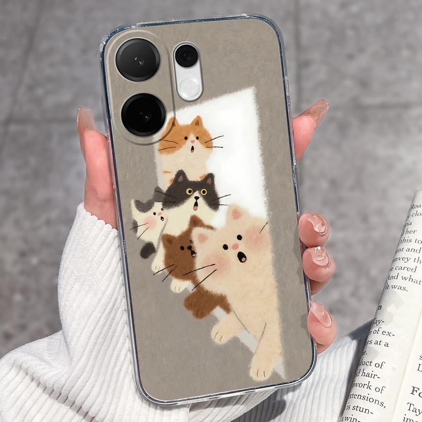 For Vivo V60 V50 V40 Lite V40e V30e V20 Pro SE Phone Case Beautiful Mountain Range Patterns Transparent TPU Anti Slip Soft Back Covers For Vivo Casing