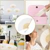 White Folding Hand Fan, Chinese Handheld Fan with Tassel Wooden Charming, DIY Blank Paper Fan Elegant Vintage Retro Style for Women Dance Party Home,