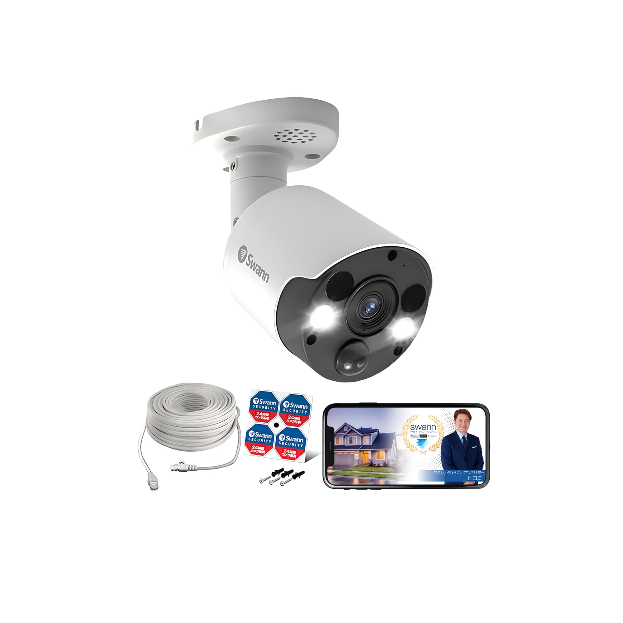 

Swann Authorized Swann Security Camera 4K NVR Recorder Network Camera IP66 Specifications Outdoor Indoor 8MP Infrared Color Night Vision Function