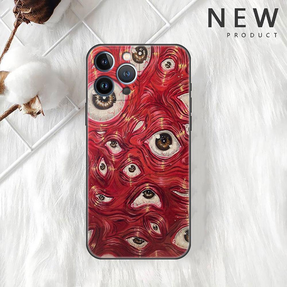 Applicable To IPhone16 New Halloween Horror Eye Phone Case