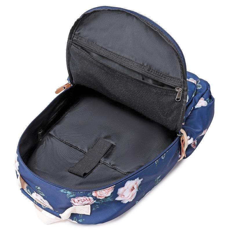 New School Laptop Backpack Women Girls Bookbag Flower College Backpack with USB Port Water Resistant Large Capacity Travel Bags
