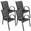 4 X GARDEN CHAIR FOR TERRACE Balcony GARDEN Armchair Metal Modern Set