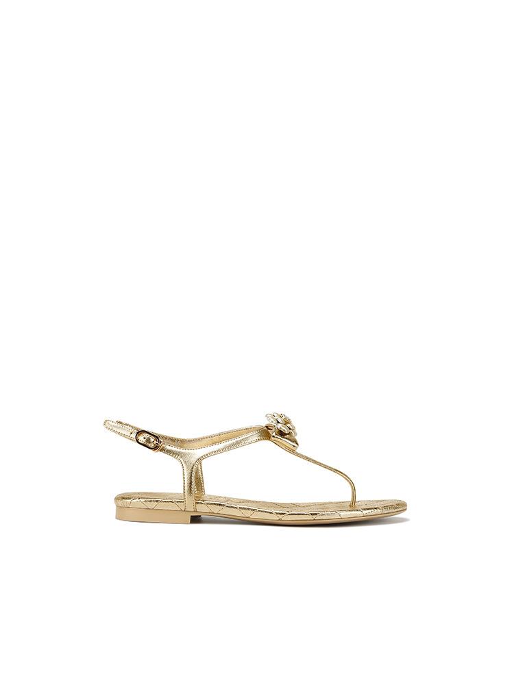 Yuanlitong Summer New High-heeled Sandals Women Wear Versatile High-end Camellia Flat Sandals Women's Fashion