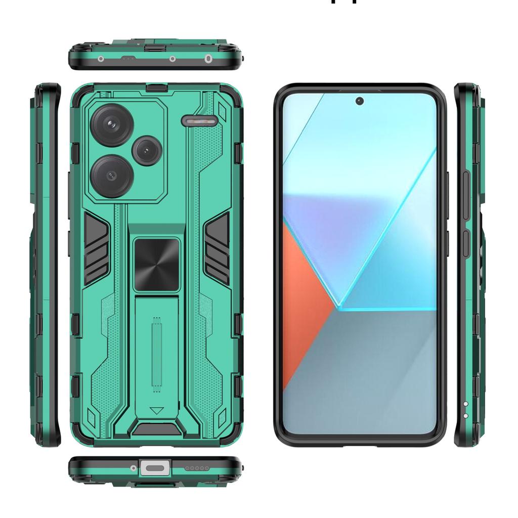 For Xiaomi Redmi Note 13 Pro+ 5G Case PC+TPU Dual Layer Kickstand Phone Cover