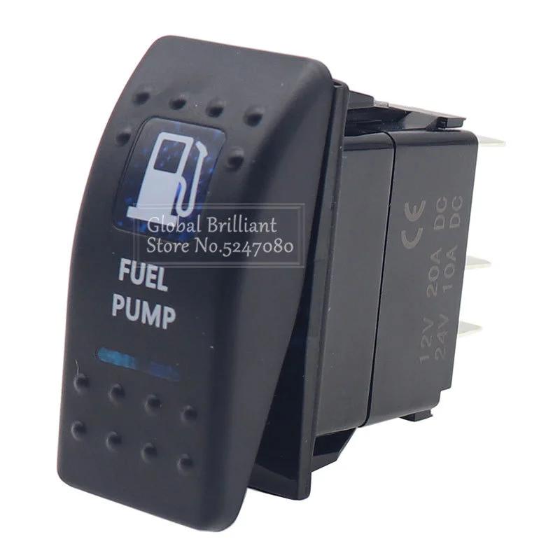 1pcs Car Boat Caravan Rocker Switches 12V 24V 5 Pin Waterproof Rocker Switch Dual Blue LED Light Bar