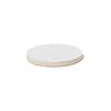 Soil Diatomaceous Earth Large Set of 2 of the Same D343 WH Coaster, Circle, Color, White,