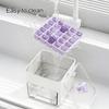Large Capacity Ice Cube Maker with Storage Bin Shovel 50 Cube Ice Container BPA-Free Easy-Press Ice Cube Tray for Home Camping Party