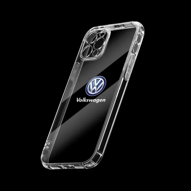 

Для VW Гарячий 2025 Новий прозорий чохол для телефону з логотипом авто Для IPhone 11 12 13 14 Pro Max XR X X XS SE 7 8Plus Для Volkswagen Jetta For iPhone XR