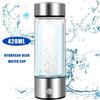 Hydrogen Water Bottle 500ppb Generator with Titanium Electrode Portable Antioxidant Ionizer 420ml for Fitness Travel Black/White