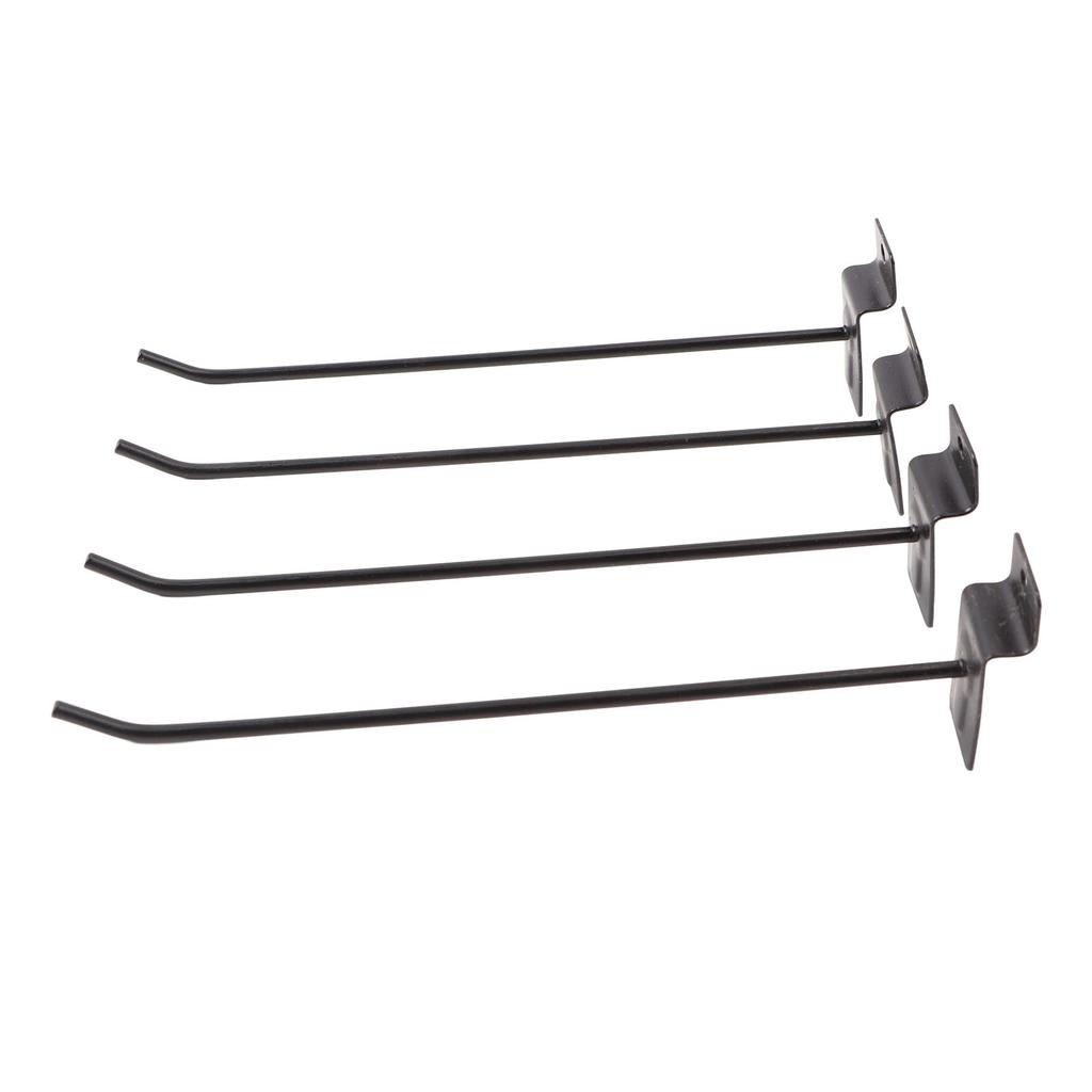 30PCS Panel Hooks Black Slatwall Hanger Thickened Easy Installation Anti Rust Display Pegs for
