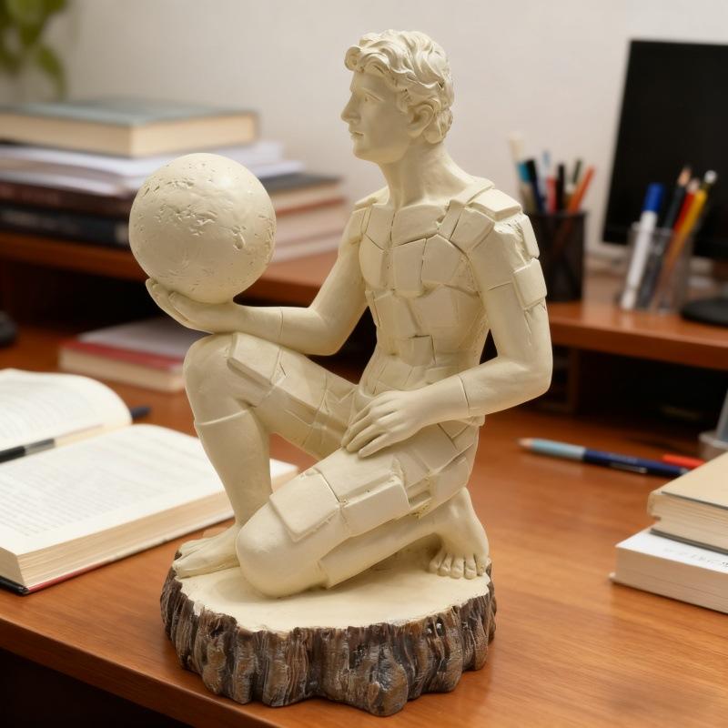Thinker character art statue night light decoration living room office desktop Decoration study room