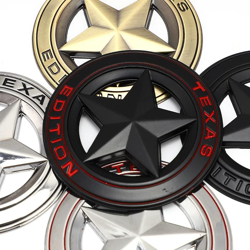 3D TEXAS EDITION Metal Car Sticker Star Logo Emblem Badge Car Styling Side Tail Sticker for Wr/angler Libe/rty Gra/nd C/herokee