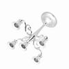 5 Arms Vintage Candlestick Metal Crafts Candle Holder Stand Wedding Party Home Decor Silver