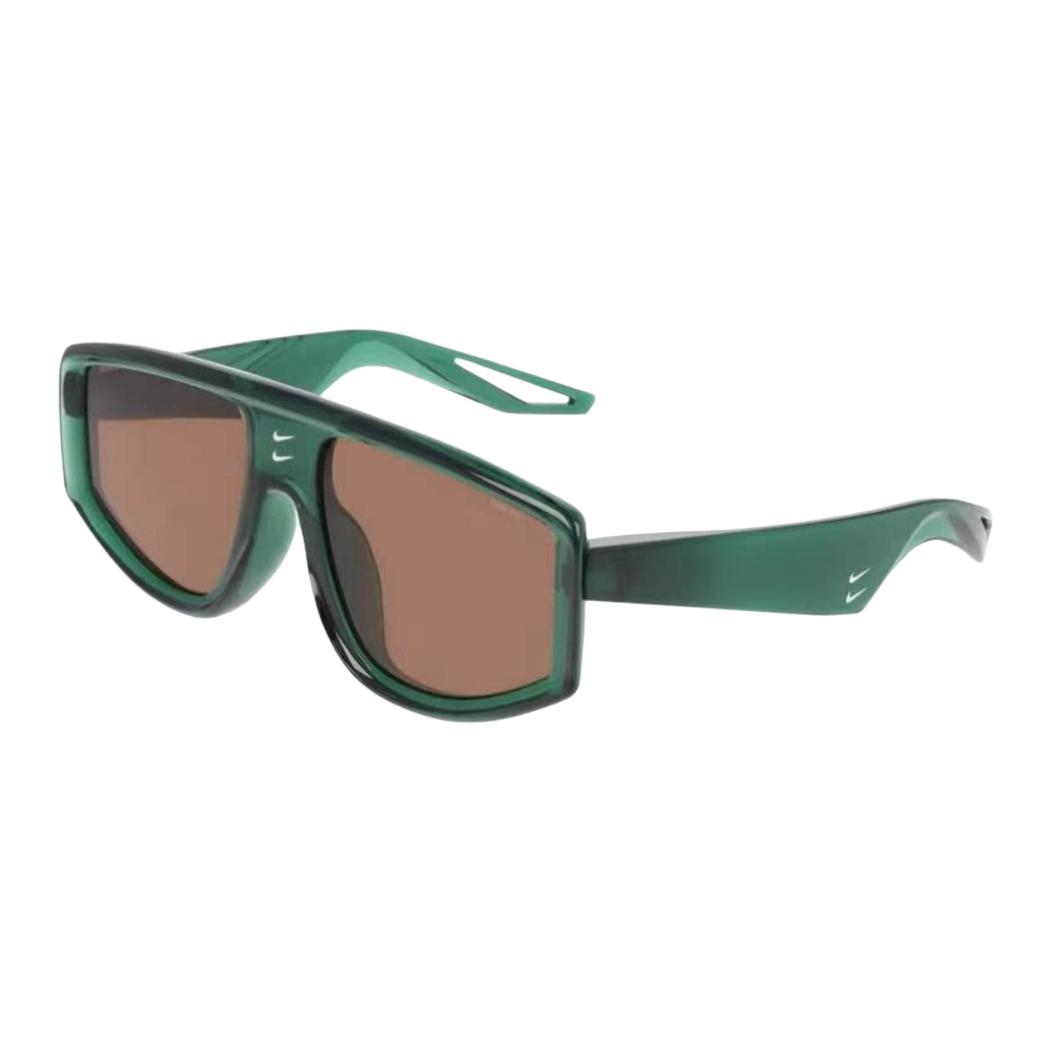 Nike Logo Plastic Pilot Style Sunglasses Unisex sunglasses Dark-Green NKIO1303-5919323 59,Dark Green