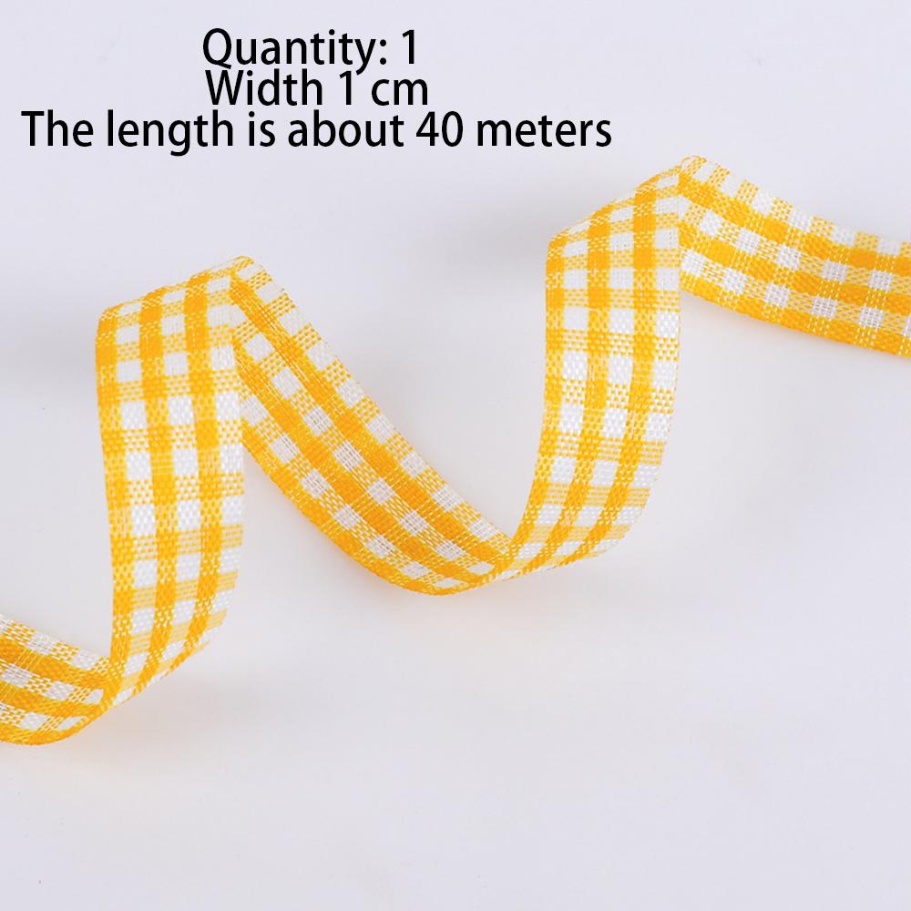 8 Rolls Plaid Ribbon Grid Ribbon Checked Polyester Ribbon 3/8" Fabric Ribbon Roll for Hair Accessories Craft Christmas Gift Wrap