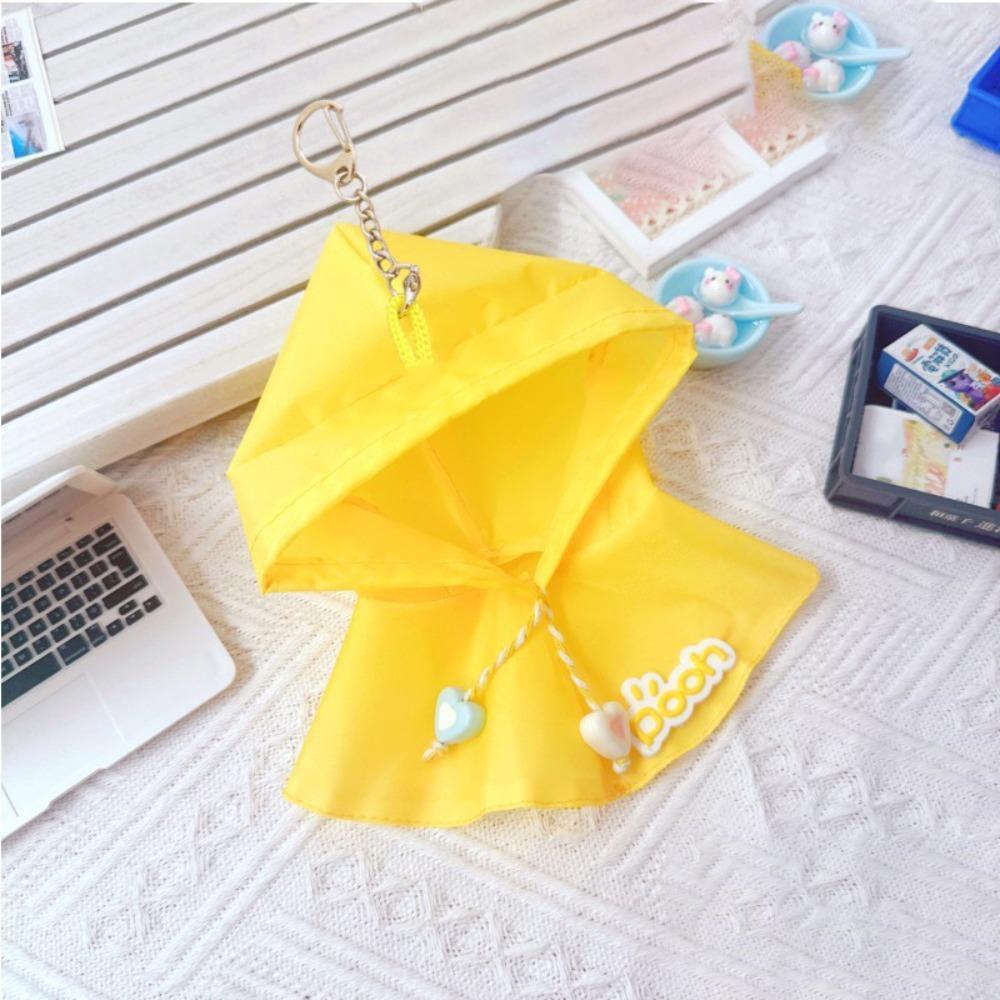 17cm Labubu Raincoat Doll Clothes 10cm 15cm Cotton Doll Starfish Body Sunscreen Suit Yellow Green Raincoat Pendant