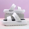 Summer new women's thick bottom one-word drag non-slip wear-resistant fashion simple buckle indoor and outdoor cool slippers