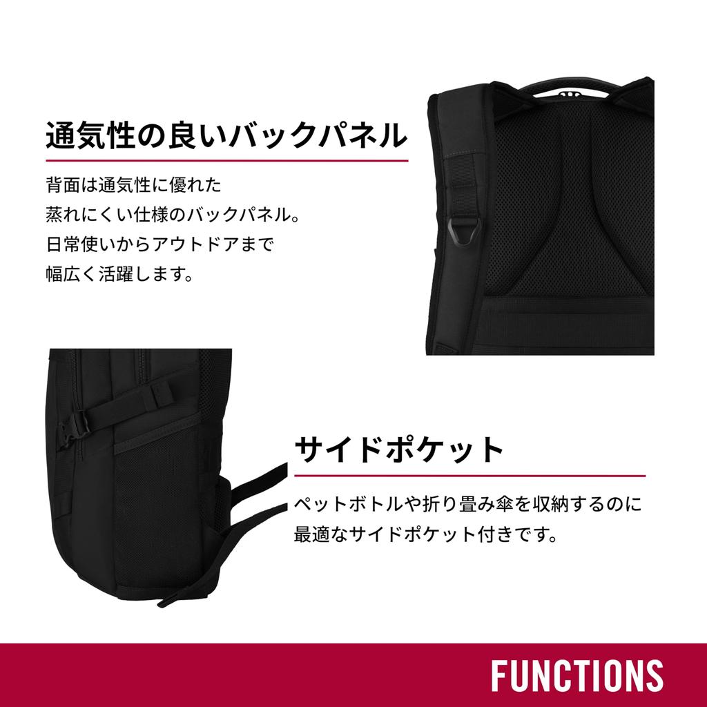 Vx Sport EVO Vx Sport EVO Compact Backpack Multifunctional 16 Inch Laptop Sleeve Bottle Holder Trolley Sleeve 20L Black 611416 [Victorinox] []