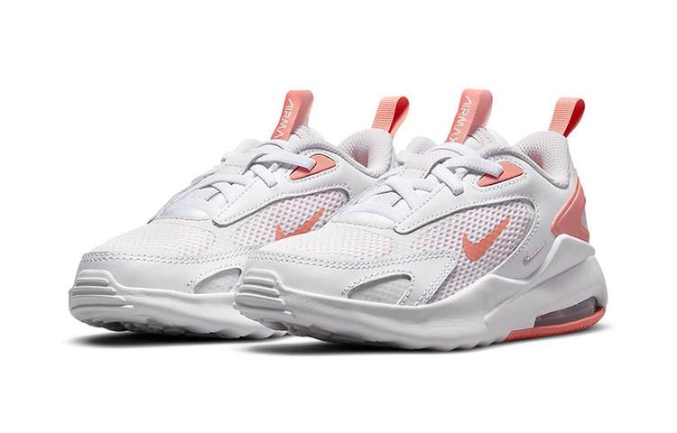 Nike Air Max Bolt Cushioning, Wear Resistant Low Top Running Shoes Pink White Children Aged 3 7 Years Old CW1627-501