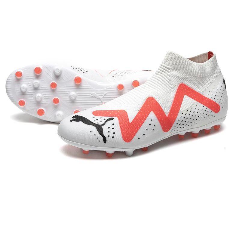Puma Future Match + Ll Mg Turf Low Top Soccer Shoes Men Soccer Shoes White Red Black 107367-01