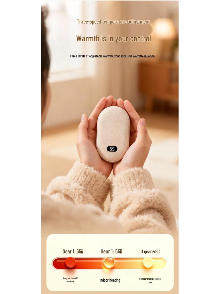 Scaldamani Magnetico Peluche Ricaricabile USB 2025 con Display Digitale