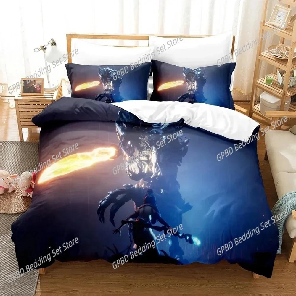 Comforter 3D Anime Game Bridge Spirits Kena Bedding Set 3D Printed Suitable For Bedroom Kids Home Textile