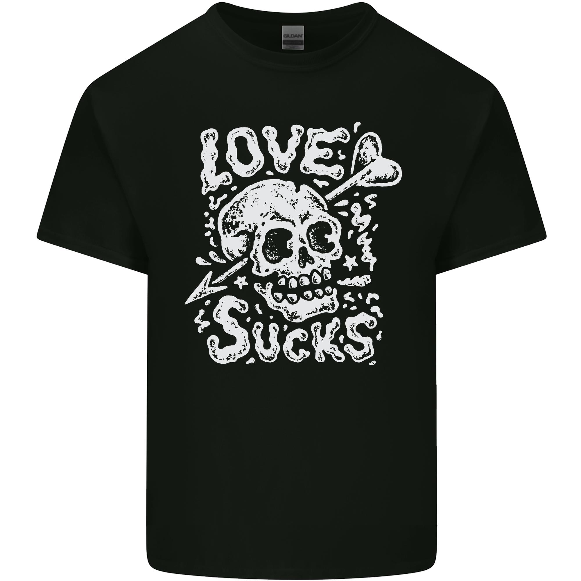 Love Sucks Skull Anti Valentines Day Singles Day Unisexs Light Cotton TShirt S