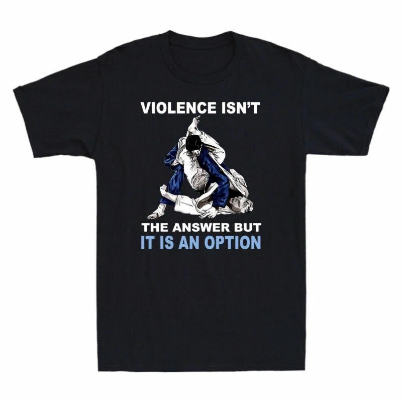 Jiu Jitsu Violence Isn t The Answer But It Is An Option Vintage Men s T-Shirt M