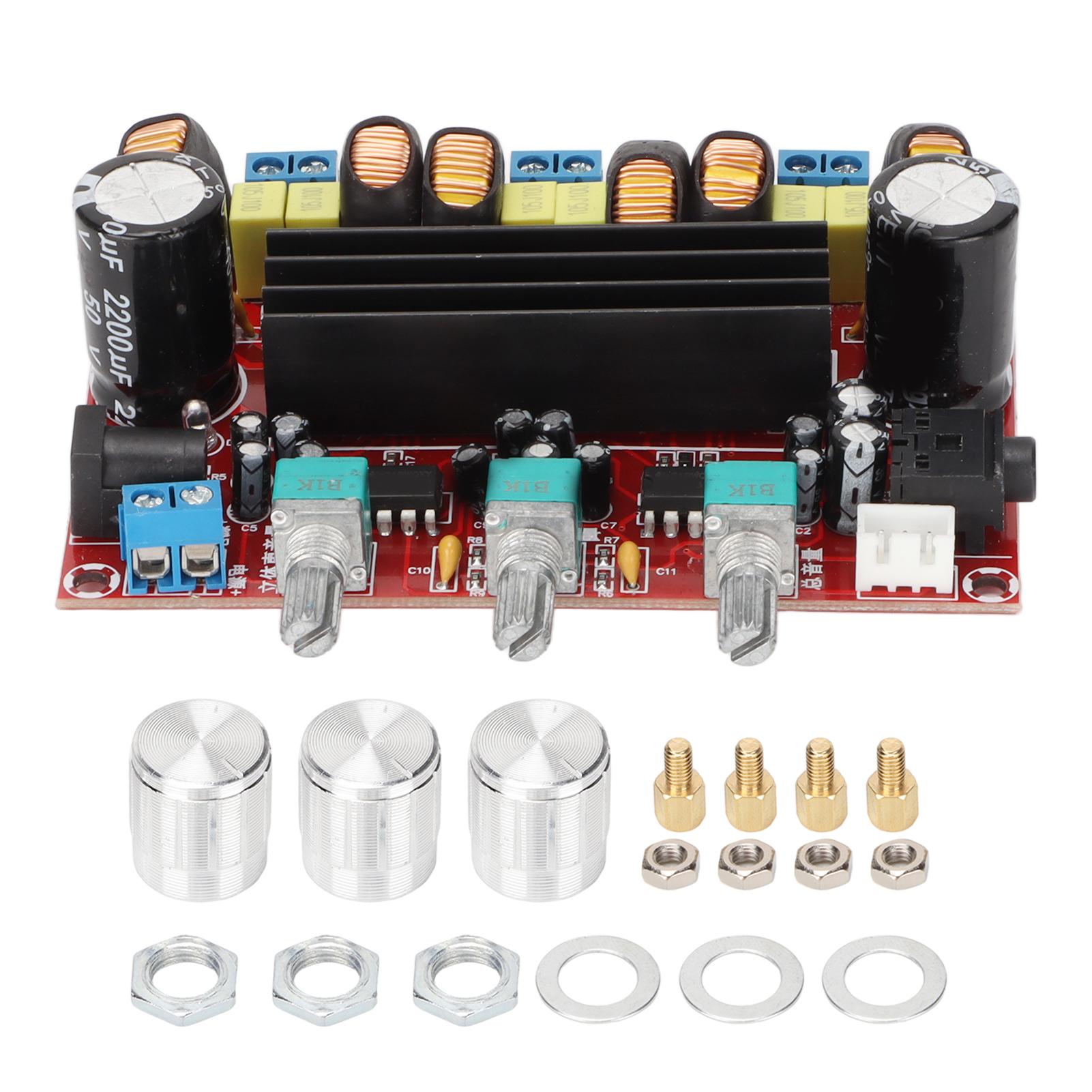 

Плата цифрового підсилювача Професійна плата 2.1-канального підсилювача потужності для динаміків DC12V‑24V