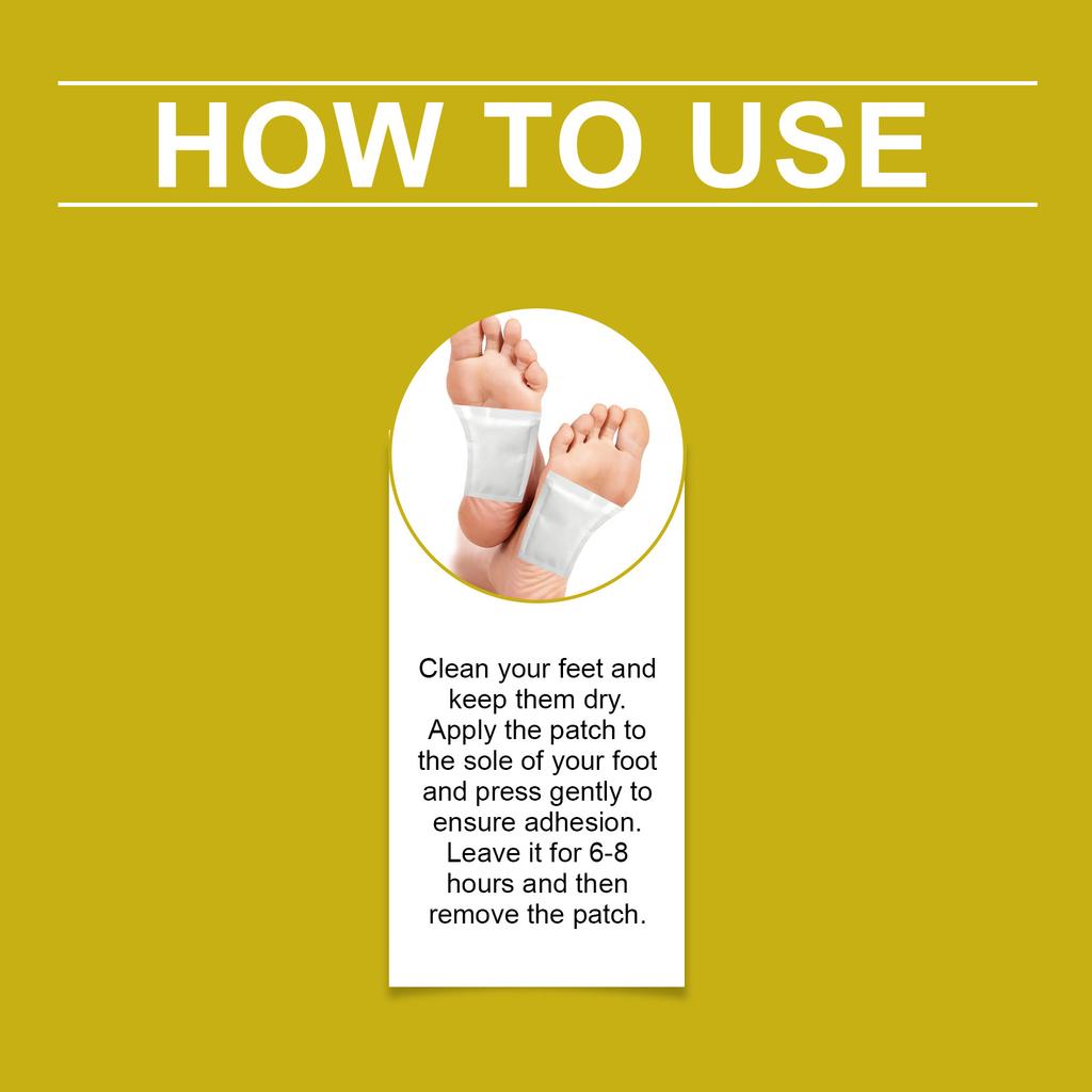 Herbal Body Stress Relief, Fatigue Foot Care Patches, Foot Pads To Improve Sleep, 5 Sets Of Foot Patches