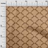 oneOone Cotton Poplin Brown Fabric Asian Block Print Quilting Supplies Print Sewing Fabric By The Yard 42 Inch