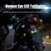 Motorcycle LED License Plate Decorative Lights Snake Eye Rear Tail Light Strobe Flashing Electric Motorcycle Modified