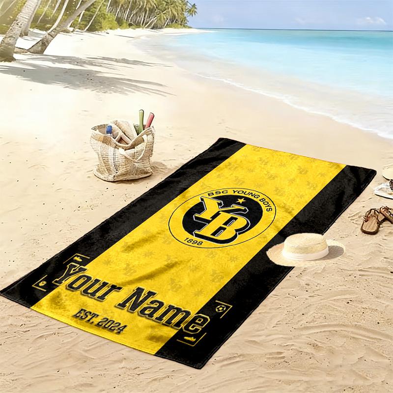 Name Custom BSC Young Boys Print Beach Towel, Large Soft Quick Dry Towel for Beach Camping Swimming