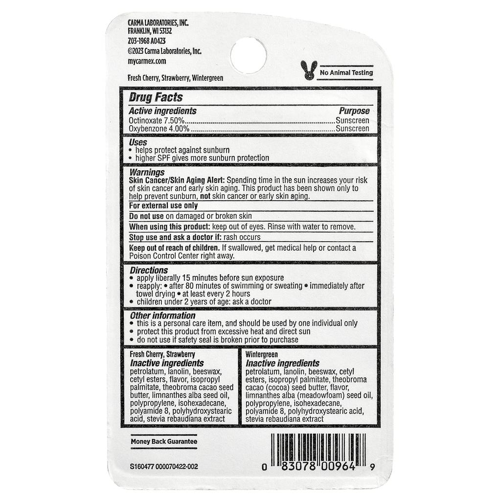 Carmex Daily Care®, Moisturizing Lip Balm, Variety, SPF 15, 3 Pack, 10g (0.35oz) Each