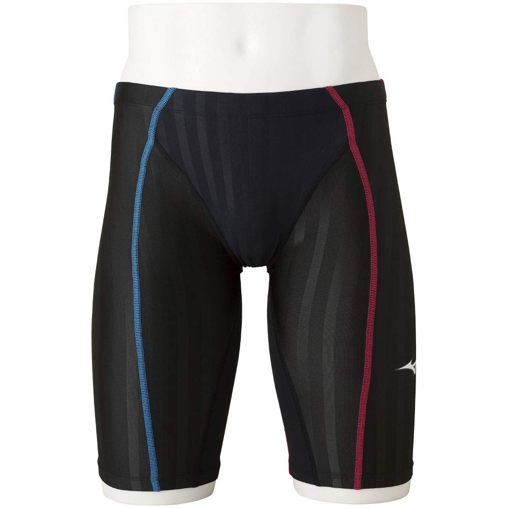 Mizuno FX SONIC Racing Half Size Black X FINA N2MB8030 Men's Swimsuit, Spats, S, 97 Rose, Approved,