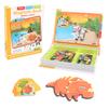 Funny Children's Intelligent Magnetic Book 3D Cartoon Puzzles Jigsaw Brain Training Game Educational Toys for Kids Gift Xmas Toy