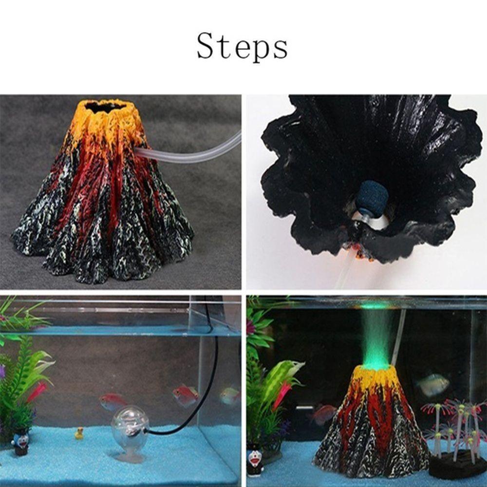 Volcano Tank Accessories Aquarium Fish Tank Decor Air Stone Aquatic Pet Supplies Micro-landscape