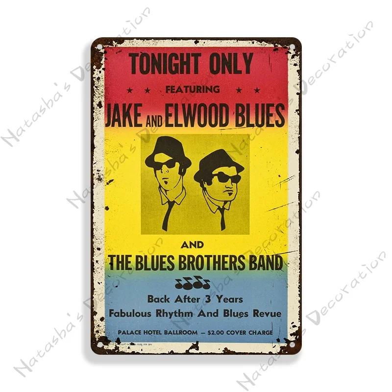 Classic Blues Metal Tin Sign Home Bar Wall Decor Signs Rusty Metal Signs Singer Metal Plaque Decorative Plate Industrial Decor