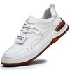 New Spring and Summer Men's Shoes Breathable Little White Shoes Leather Sports Trend Hollow Casual Board Shoes