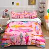 Colorful Fish Pattern Decor Set Exquisite Three-Piece Bedding Set Gift For Kids And Adults