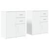 VidaXL Buffets 2 pcs blanc 60x31x70 cm bois d'ingénierie, armoire de rangement, meuble d'entrée, meuble d'appoint, meuble de 3276560
