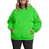 Women's Fashionable Casual Large-sized Long-sleeved Hooded Solid-color Sweatshirt
